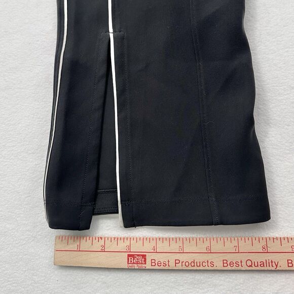 Lululemon On The Right Track Pants 4 Black Split Hem Mid Rise Relaxed Drapey - Picture 10 of 12